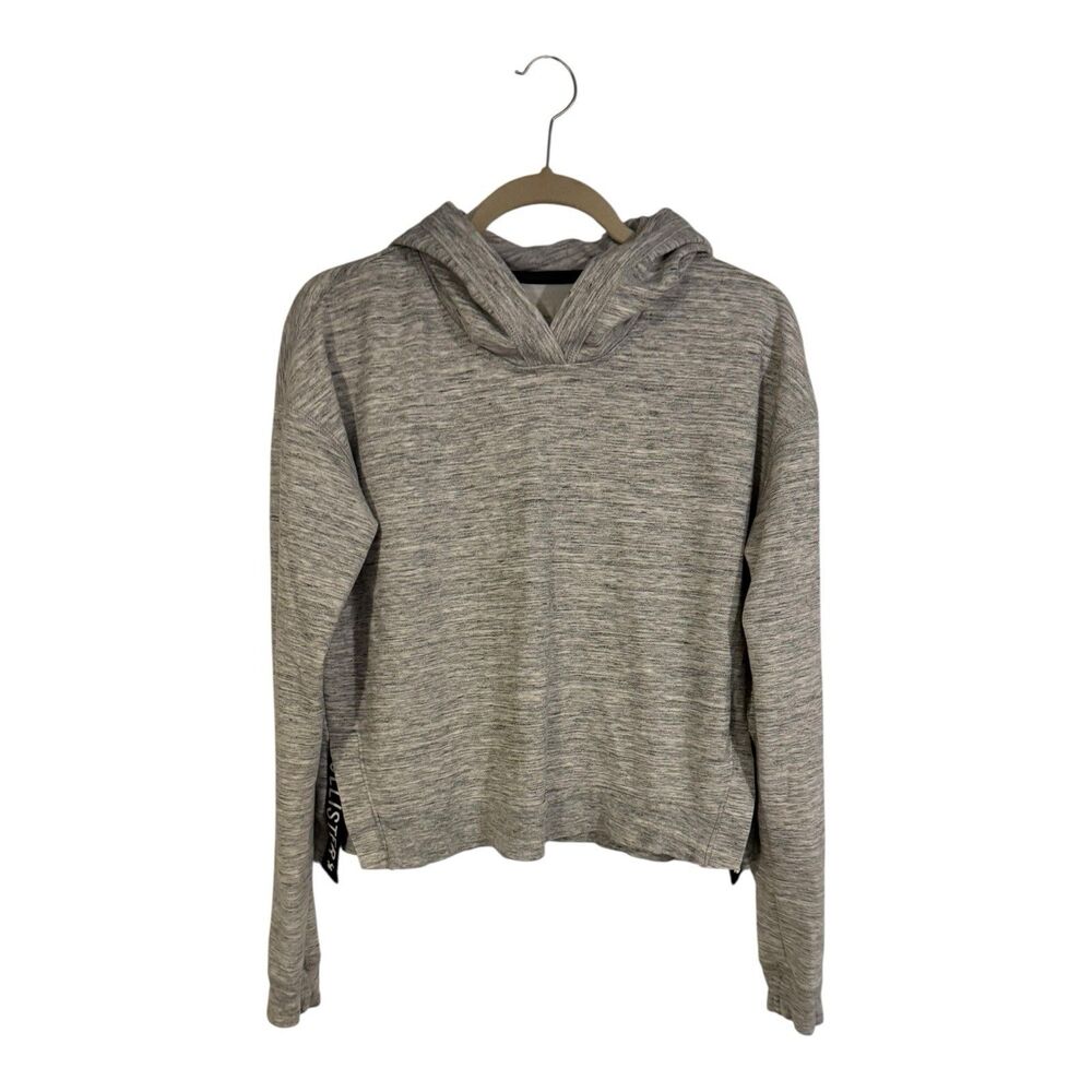 Hollister Women's Blue Lightweight Crop Hoodie Size L